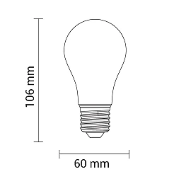 LED Filament Bulb A60 E27 4W 4500K 470lm (OPTONICA)