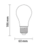 LED Filament Bulb A60 E27 4W 4500K 470lm (OPTONICA)