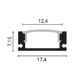 Aluminium Profile for LED Strip H6mm 2m White (OPTONICA)