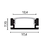 Aluminium Profile for LED Strip H6mm 2m White (OPTONICA)