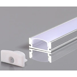 Aluminium Profile for LED Strip H6mm 2m White (OPTONICA)