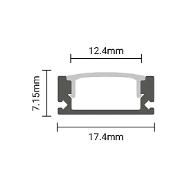 Aluminium Profile for LED Strip H6mm 2m White (OPTONICA)