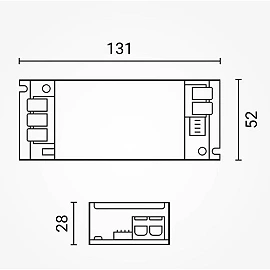 LED Strip Power Supply 60W 24V 2.5A Noiseless (OPTONICA)