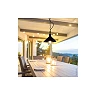Outdoor pendant lamp E27 IP44 black aluminium/glass (OPTONICA)