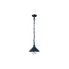 Outdoor pendant lamp E27 IP44 black aluminium/glass (OPTONICA)