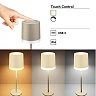 Rechargeable table lamp, 2.5W, 280 lm, 3000K–6000K, IP54, beige (OPTONICA)