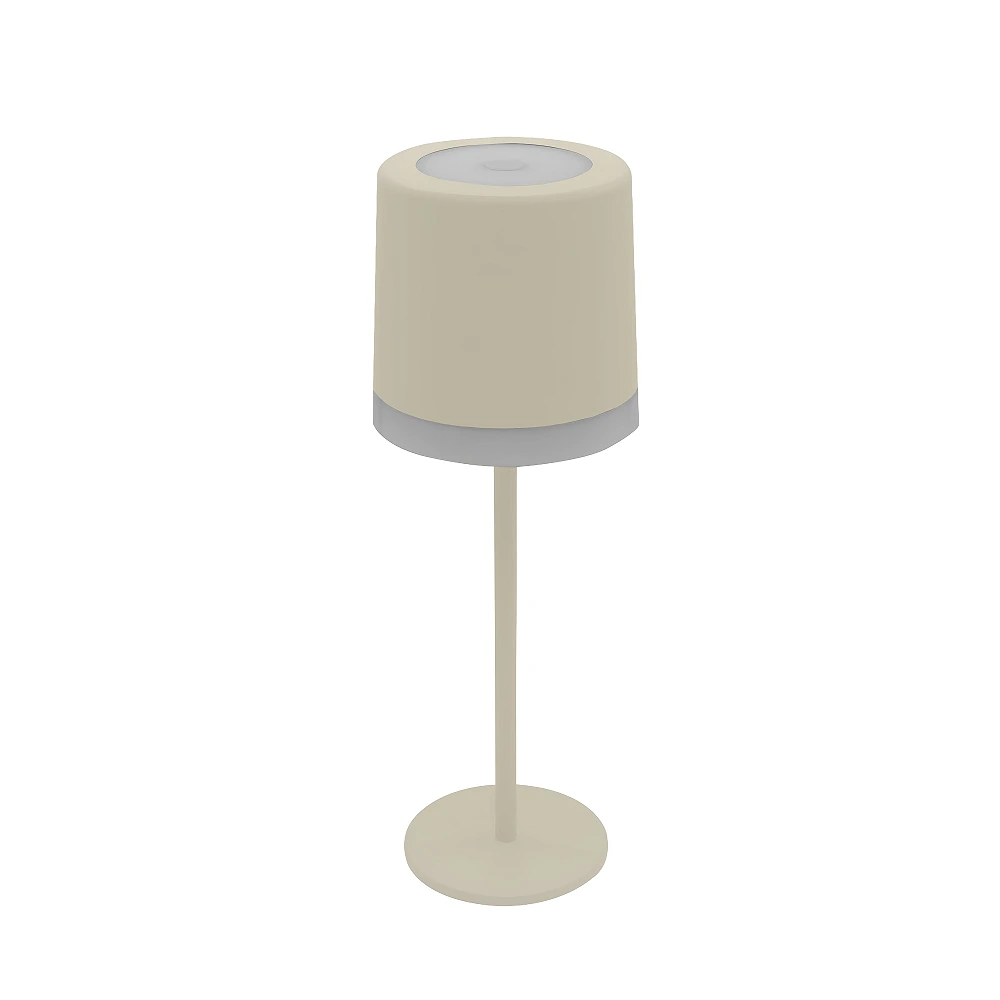 Uzlādējama galda lampa, 2,5W, 280 lm, 3000K–6000K, IP54, bēša (OPTONICA)
