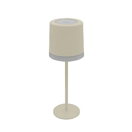 Uzlādējama galda lampa, 2,5W, 280 lm, 3000K–6000K, IP54, bēša (OPTONICA)