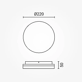 Round LED ceiling light with microwave sensor 18W 1880 lm 3CCT IP54 white (Optonica)