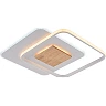 LED ceiling lamp CCT 60W, white+wood, dimmable, with remote (Optonica)