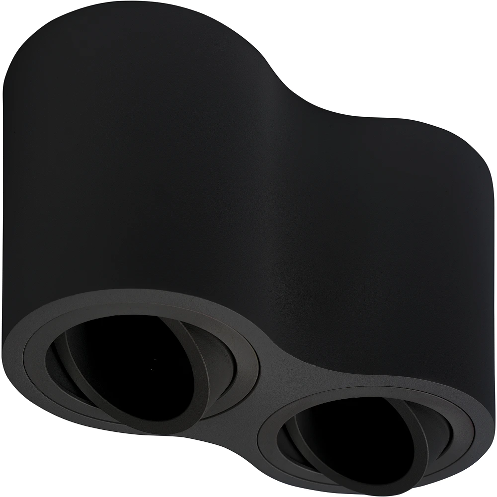 Virsapmetuma griestu spots 160 × 80 × 85 mm, 2×GU10, melns (OPTONICA)