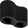 Surface-mounted ceiling spotlight 160 × 80 × 85 mm, 2×GU10, black (OPTONICA)
