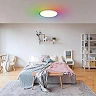 LED ceiling light, white body, CCT+RGB, 32W, 2560 lm, 120° – dimmable (Optonica)