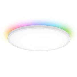 LED ceiling light, white body, CCT+RGB, 32W, 2560 lm, 120° – dimmable (Optonica)