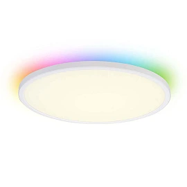 LED ceiling light, white body, CCT+RGB, 32W, 2560 lm, 120° – dimmable (Optonica)