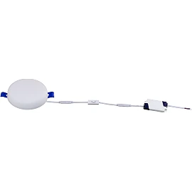 Iebūvējams LED mini panelis, apaļš, 9W, 3CCT, Ø100 (izgr. Ø75), IP20 (Optonica)