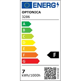 Iebūvējams 7W LED gaismeklis, 2700K, 525 lm, 50°, Ø90×40 mm – rotējams (Optonica)
