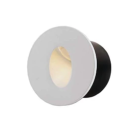 Built-in, white color, stair and corridor light fixture, 3W, 90lm, 230V