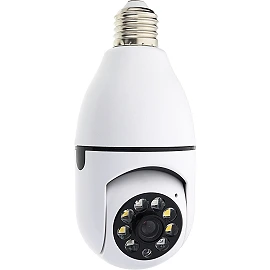 Wi‑Fi smart bulb camera with E27 socket, HD, 360°, white (Optonica)