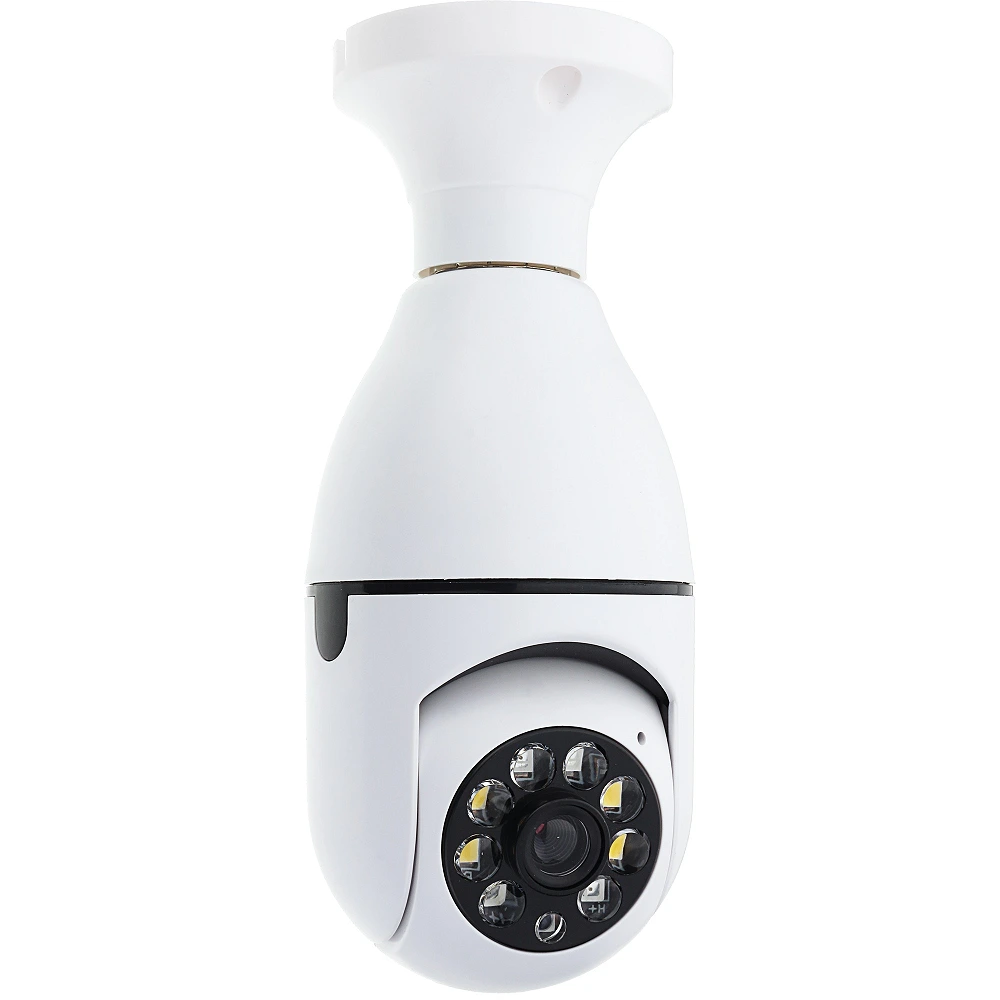 Wi‑Fi smart bulb camera with E27 socket, HD, 360°, white (Optonica)