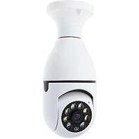 Wi‑Fi smart bulb camera with E27 socket, HD, 360°, white (Optonica)