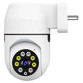Wi‑Fi smart socket camera, HD, 360°, white (Optonica)