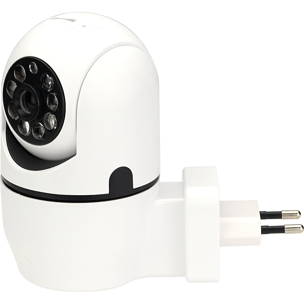 Wi‑Fi smart socket camera, HD, 360°, white (Optonica)