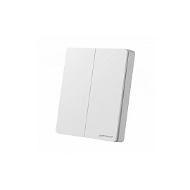 Kinetic switch set with 2-gang remote switch and controller, white, 433MHz, IP44/IP20 (Optonica)