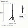 Telescopic floodlight tripod with crossbar, black, 64–157 cm (Optonica 6686)