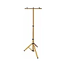 Telescopic floodlight tripod with crossbar, yellow, 64–157 cm (Optonica 6687)