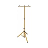 Telescopic floodlight tripod with crossbar, yellow, 64–157 cm (Optonica 6687)