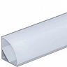 Aluminium corner profile for LED strip 12 mm, 2 m, 15.8 × 15.8 mm, gray/white (OPTONICA)