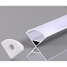 Aluminium corner profile for LED strip 12 mm, 2 m, 15.8 × 15.8 mm, gray/white (OPTONICA)