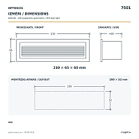 LED pakāpienu gaismeklis 6W, 480lm, 3000K, IP65, melns (Optonica 7501)