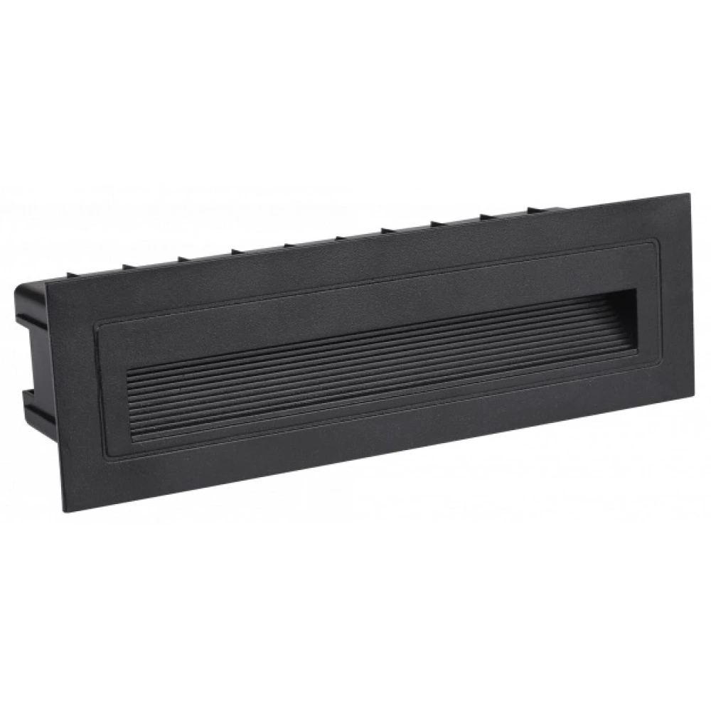 LED step light 6W, 480lm, 3000K, IP65, black (Optonica 7501)