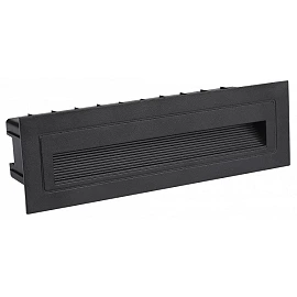 LED step light 6W, 480lm, 3000K, IP65, black (Optonica 7501)