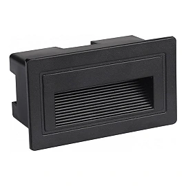 LED step light 3W, 180lm, 3000K, IP65, black (Optonica 7547)
