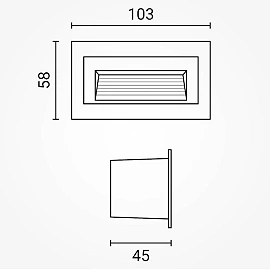 LED step light 3W, 180lm, 3000K, IP65, black (Optonica 7547)