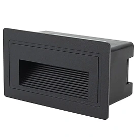 LED step light 3W, 180lm, 4200K, IP65, black (Optonica 7548)