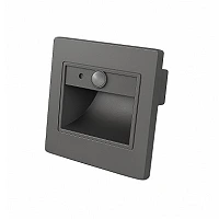 LED pakāpienu gaismeklis 1W, 80lm, 4000K, IP20, pelēks ar PIR sensoru (Optonica 7558)