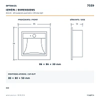 LED pakāpienu gaismeklis 1W, 80lm, 3000K, IP20, balts ar PIR sensoru (Optonica 7559)