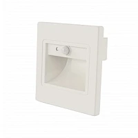 LED pakāpienu gaismeklis 1W, 80lm, 3000K, IP20, balts ar PIR sensoru (Optonica 7559)