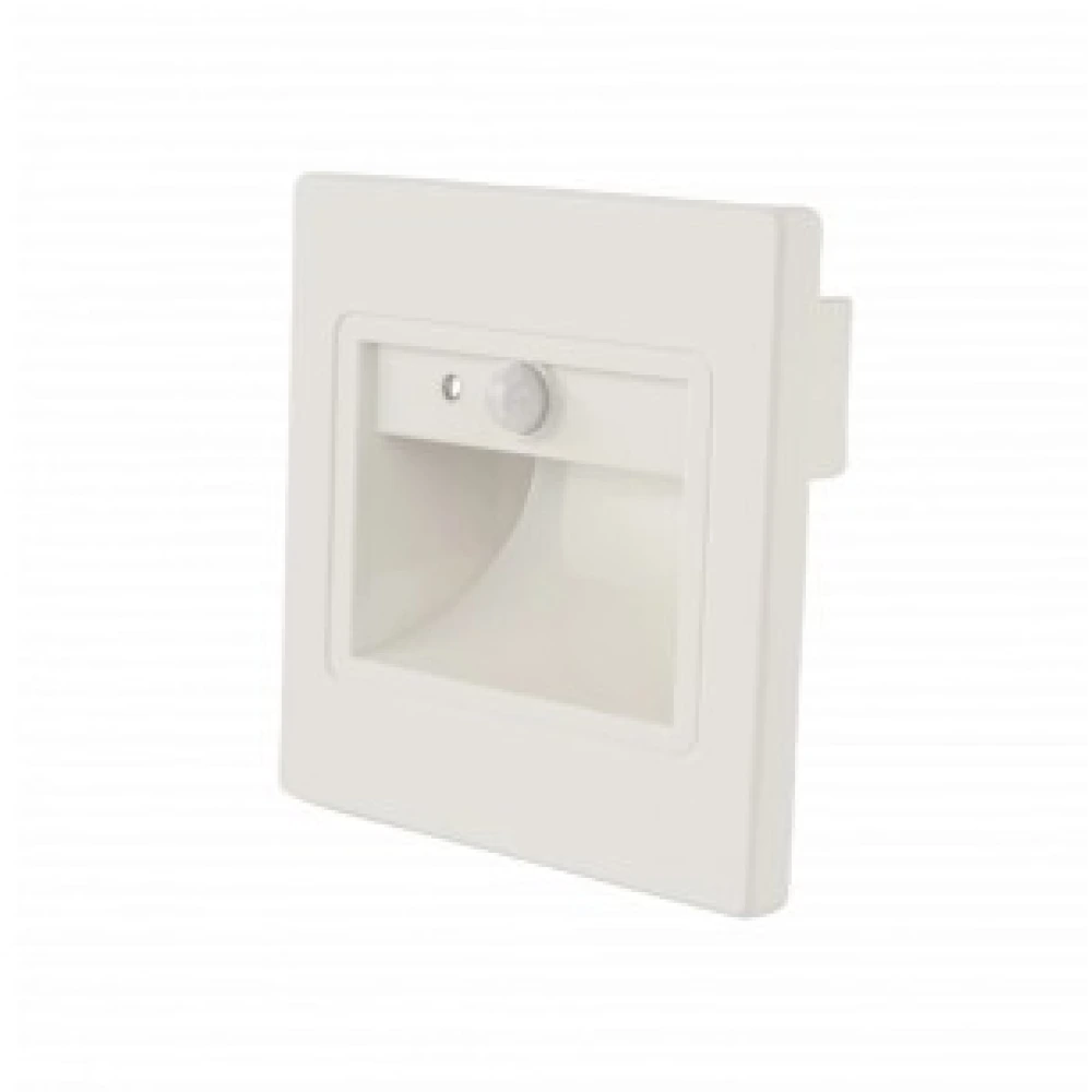 LED pakāpienu gaismeklis 1W, 80lm, 4000K, IP20, balts ar PIR sensoru (Optonica 7560)