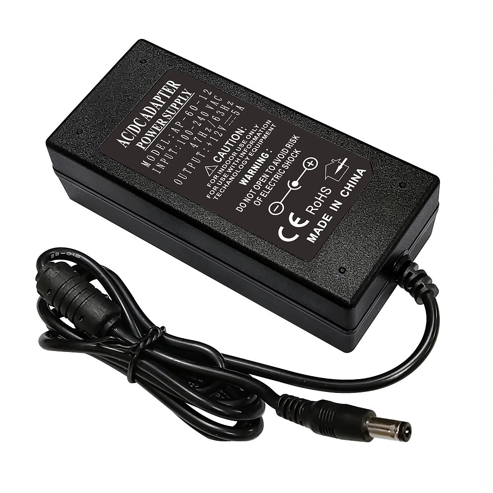 LED strip power supply 60W 12V 5A, plastic, IP44 (Optonica)