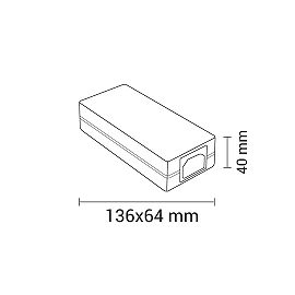 LED barošanas bloks 80W 12V 6.5A, plastmasas, IP20 (Optonica)