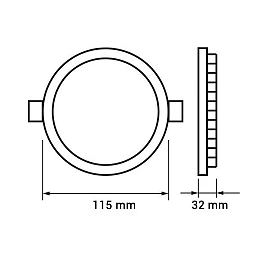 Dimmējams 6W, apaļš, LED panelis, IP44, 450Lm, ar pārslēdzamu gaismas toni, 120° - DL258x