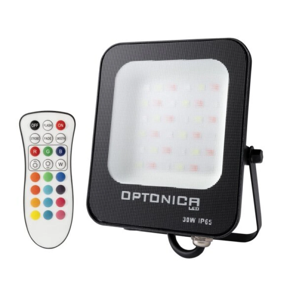 30W LED RGB SMD Floodlight Black Body IP65 - Optonica