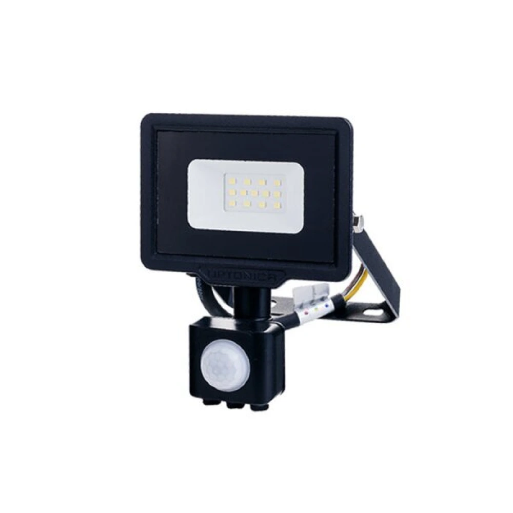 10W LED SMD floodlight with motion sensor, IP65, 120°, 800Lm