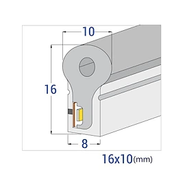 Dimmējams LED Neona fleksibls gaismeklis, 8.5W/m, 230V, IP65, dažādās krāsās