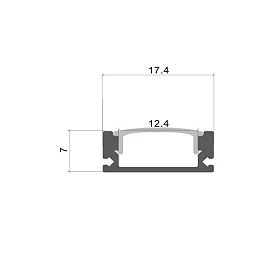Aluminum Profile For LED Strip H6mm L=2m